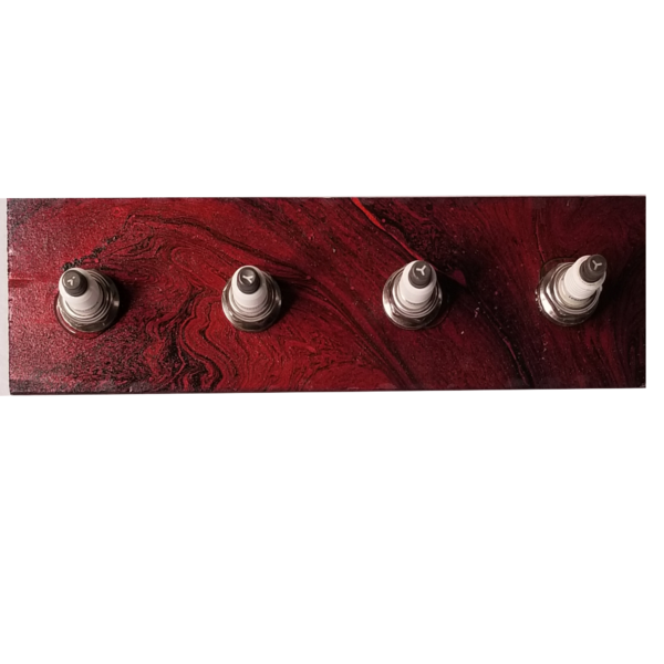 Spark Plug Key Rack w/wall mount in various colors - Image 5